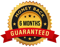 100% money-back guarantee, 6 months