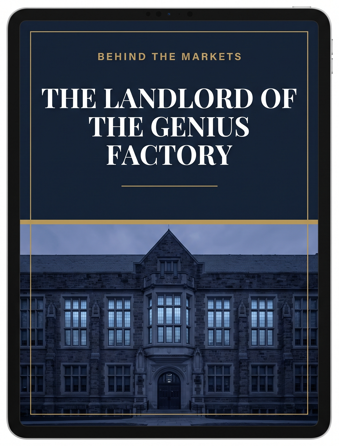Bonus Report #2 — The Landlord of the Genius Factory