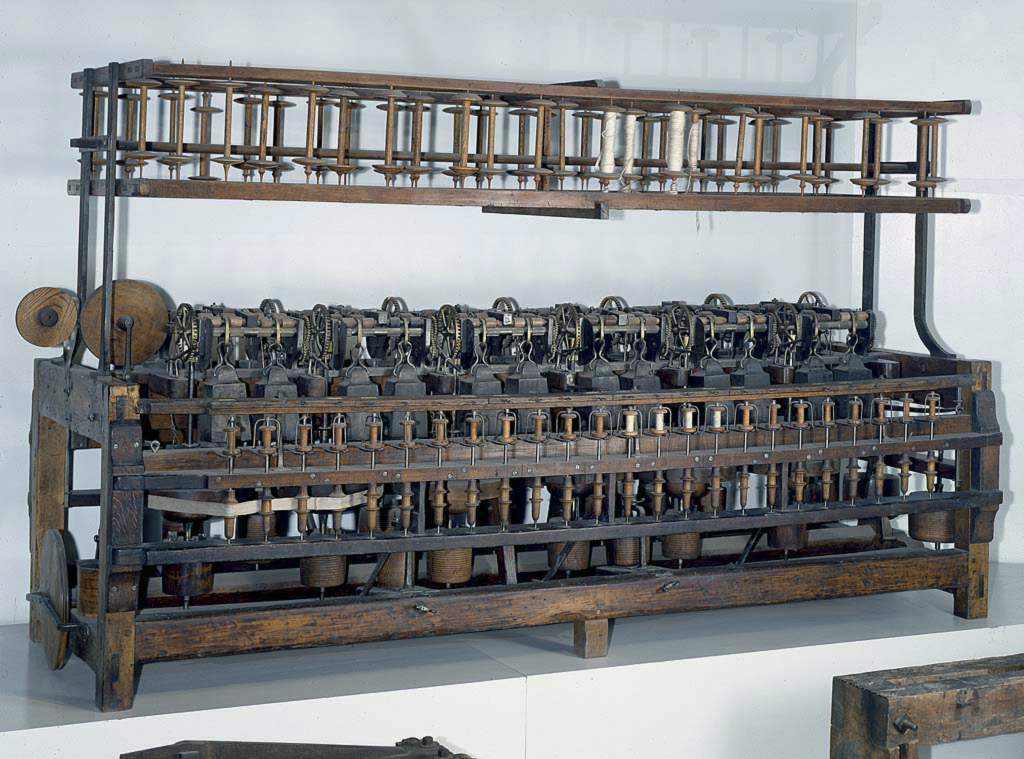 Samuel Slater's water-powered spinning frame, Smithsonian collection