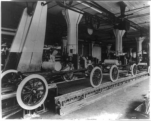 Assembly line at Ford's Highland Park plant, 1913