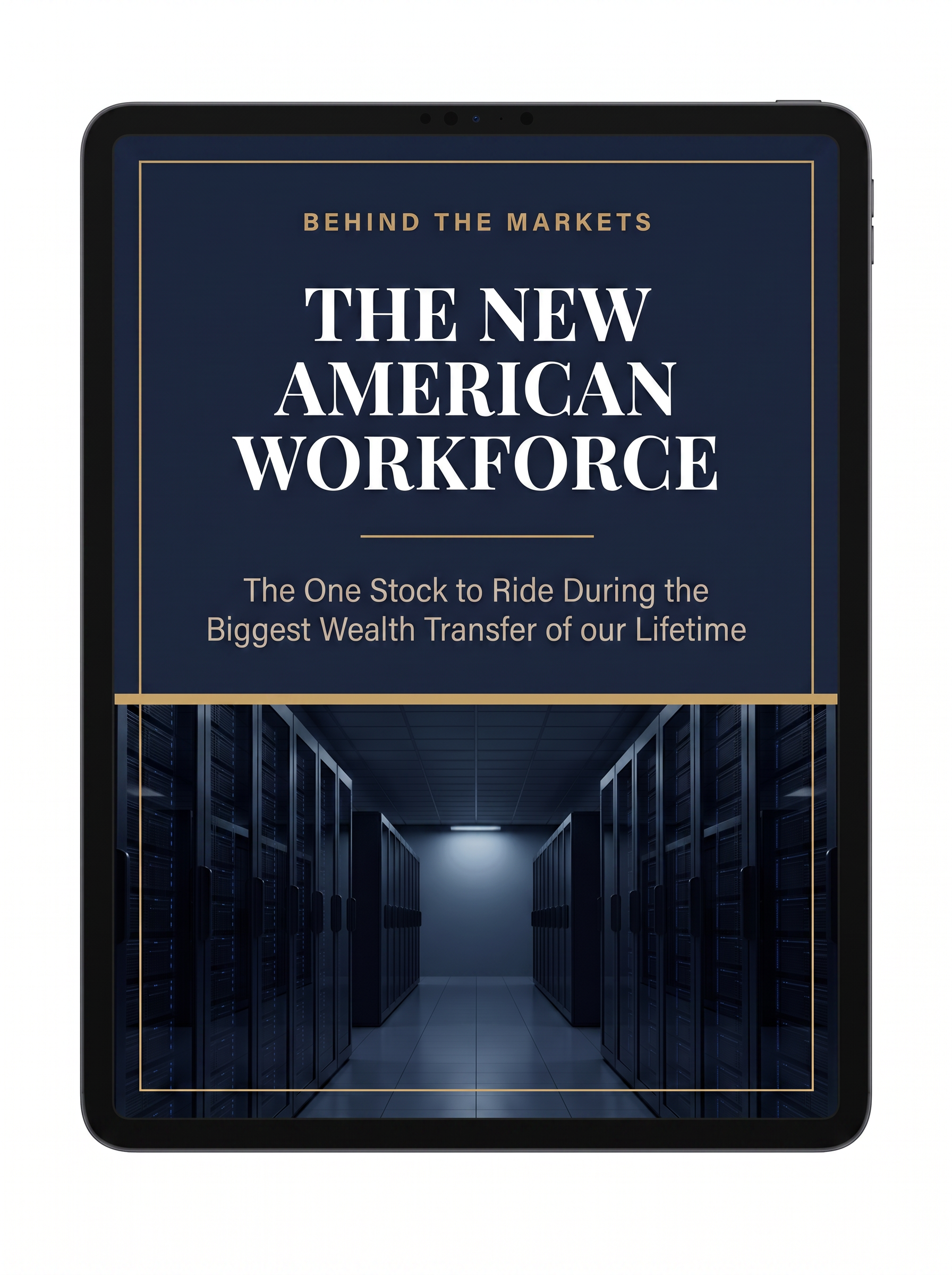 The New American Workforce — the crown briefing, shown on a tablet