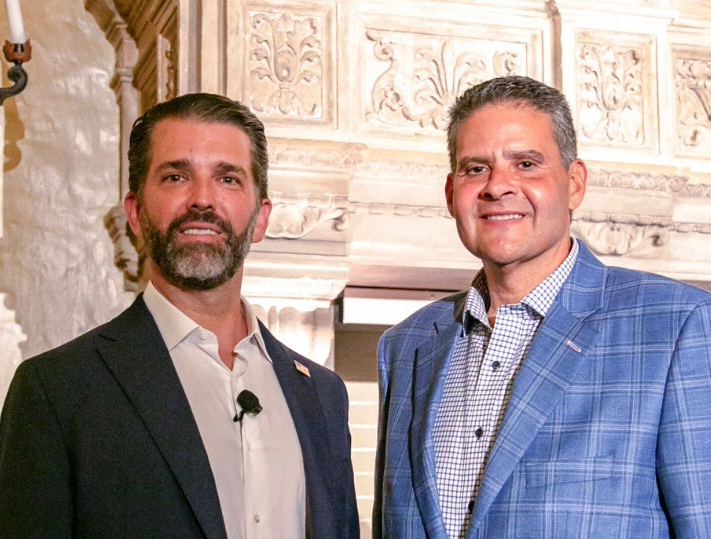 Dylan Jovine with Donald Trump Jr. at The Breakers, Palm Beach